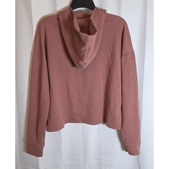 Vuori Women's Bayview Thermal Hoodie Waffle Knit VW263 Rosewood Pink Size Small - Picture 2 of 9